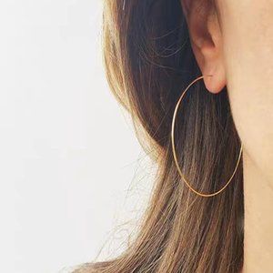 35mm 925 Sterling silver round beading hoop earring wire ear wire earwire